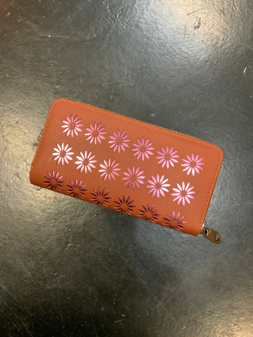 Leather Flower Wallet