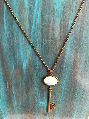 Necklace-Key-Green Mary Overstreet