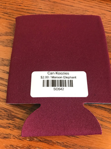 Can Koozies-Maroon Elephant