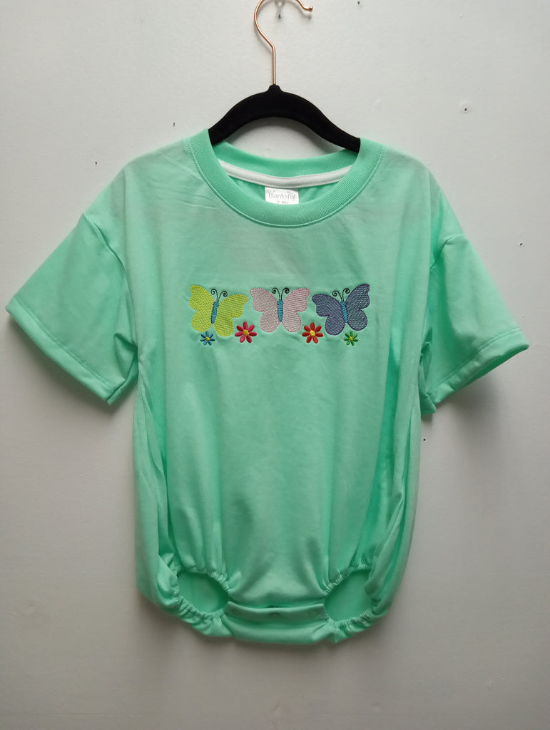Mint Green butterfly  Romper – Adorable Kids Summer Look