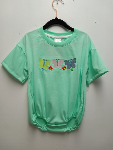 Mint Green butterfly  Romper – Adorable Kids Summer Look