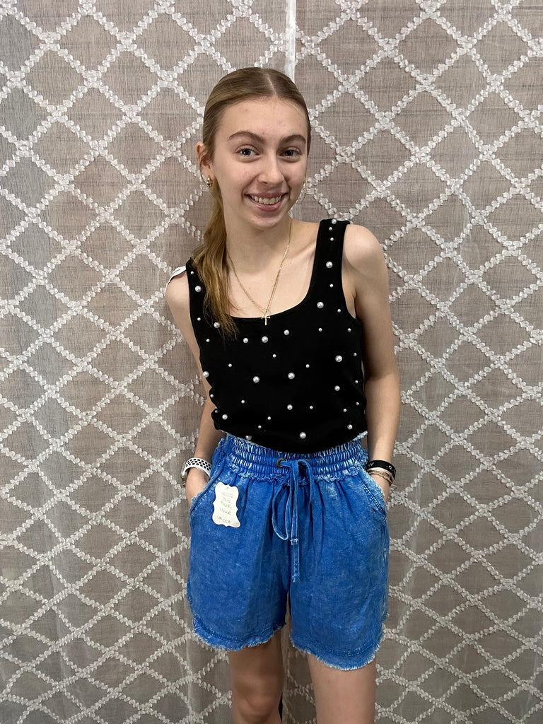 Ocean Blue denim Short