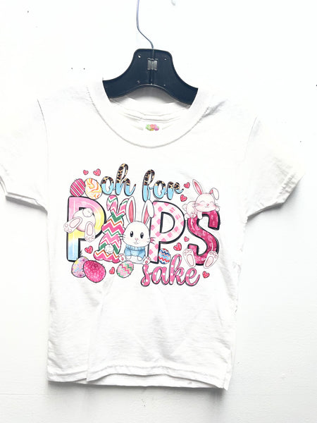 Kids White Short Sleeve Easter T-Shirts Shirley Ollison