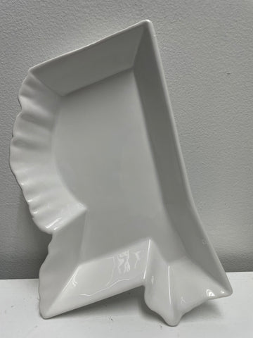 9 1/2"x6 1/2 "Mississippi Shaped White Platter