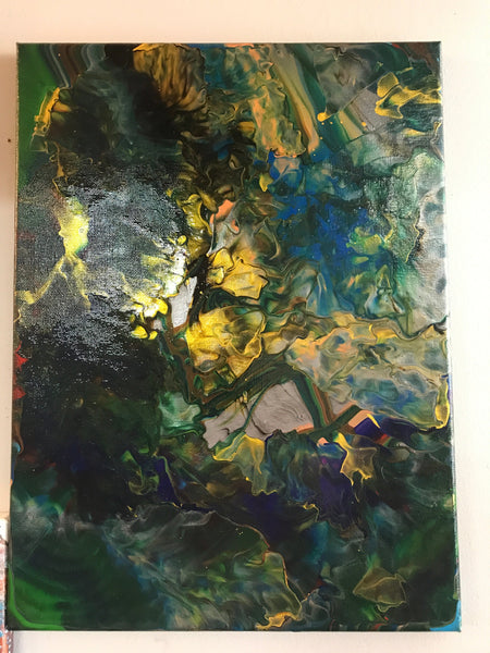 Poured Paint on Canvas Paintings Johnnie Rawlinson