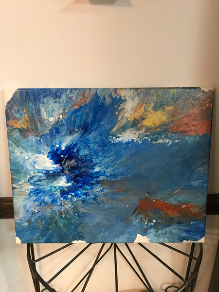 Poured Paint on Canvas Paintings Johnnie Rawlinson