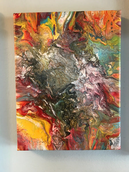 Poured Paint on Canvas Paintings Johnnie Rawlinson