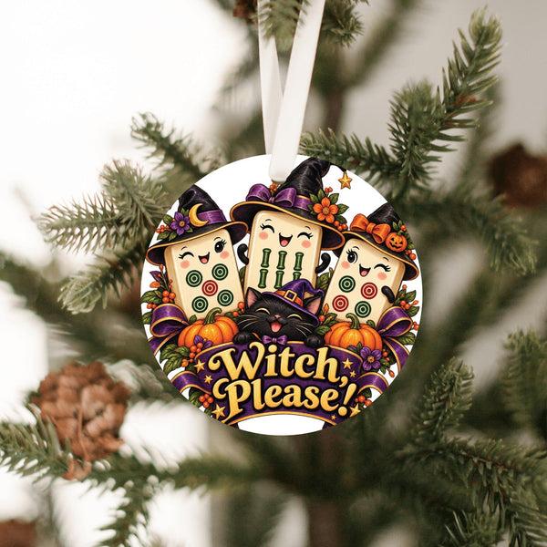 Witch Please Mahjong Ornament – 3-Inch Halloween Gift, Made in USA
"