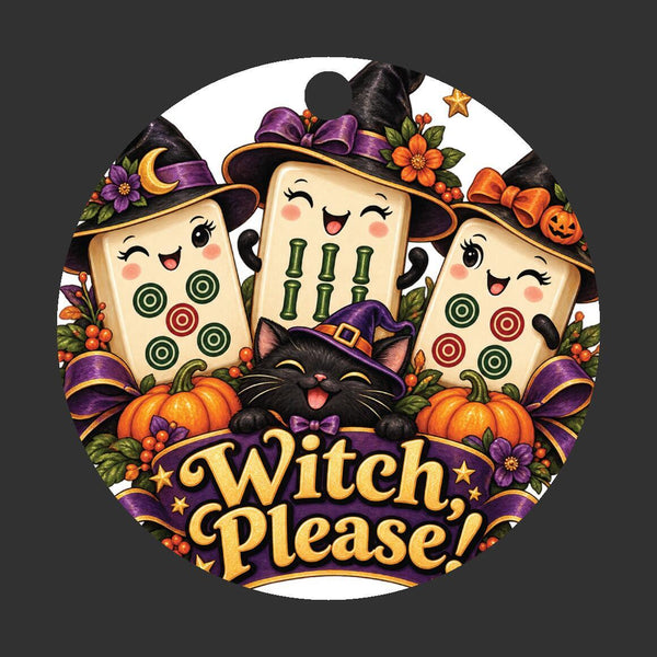 Witch Please Mahjong Ornament – 3-Inch Halloween Gift, Made in USA
"