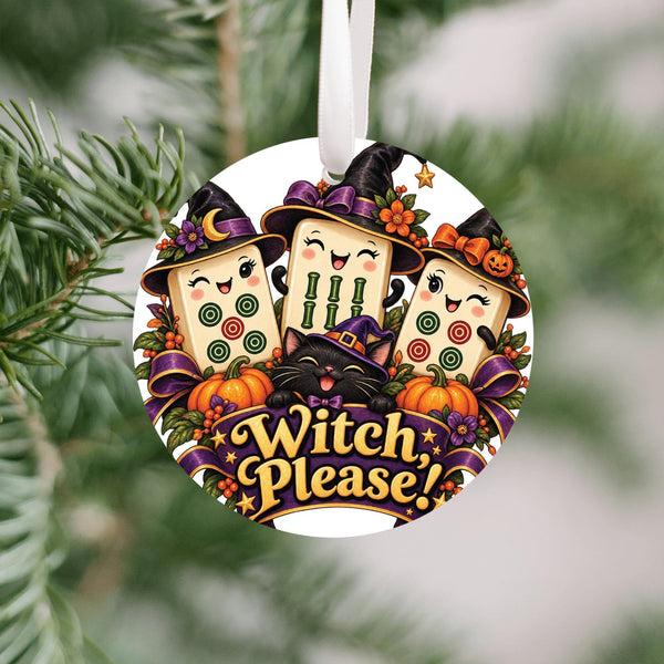 Witch Please Mahjong Ornament – 3-Inch Halloween Gift, Made in USA
"
