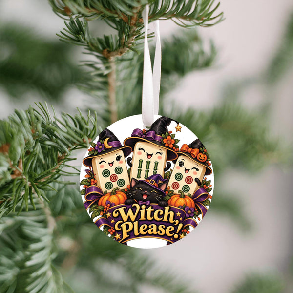 Witch Please Mahjong Ornament – 3-Inch Halloween Gift, Made in USA
"