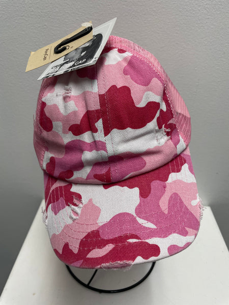 C.C Kids Camo Baseball Cap | Adjustable Youth Ball Hat Amanda Queen