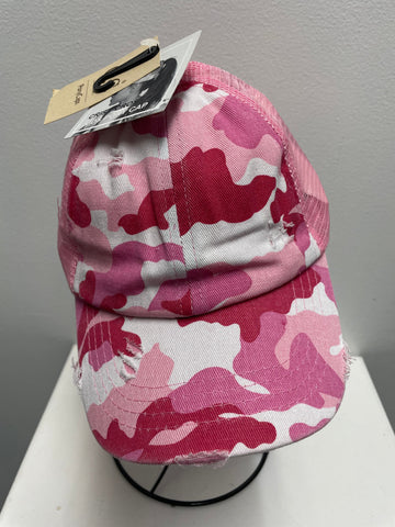 C.C Kids Camo Baseball Cap | Adjustable Youth Ball Hat Amanda Queen