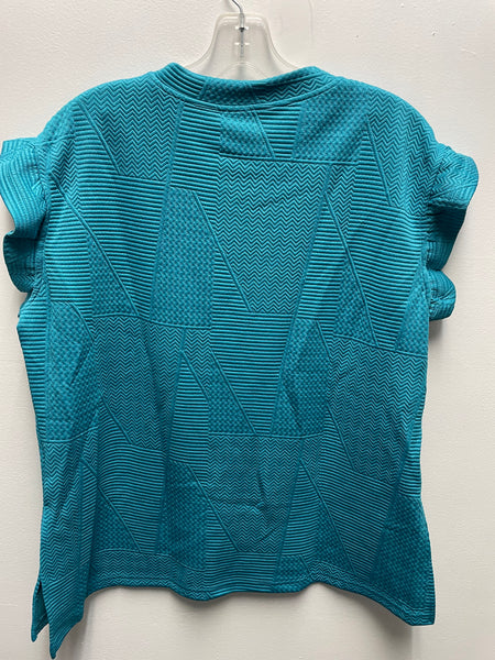 Textured Stitch Teal Short Sleeve top w/shorts Whitney Wilkins