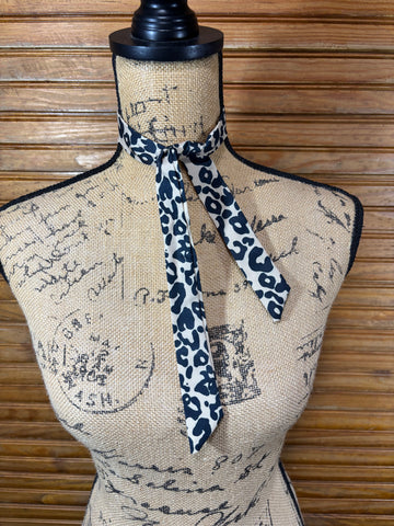 Vintage Scarf-tan/black leopard