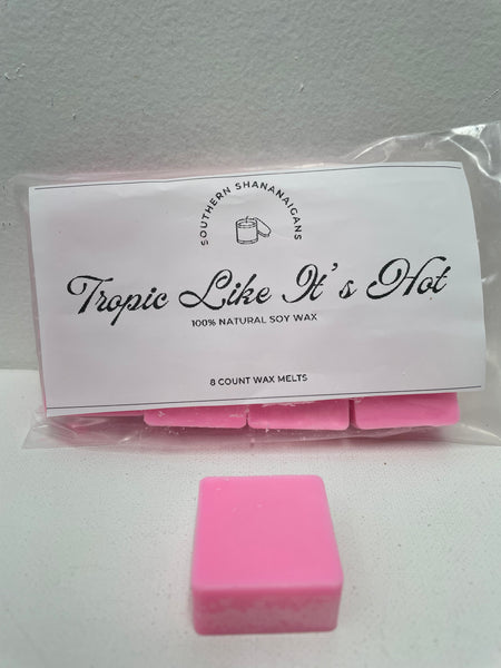 Homemade 8 count Wax Melts-Tropic Like It's Hot -Pink