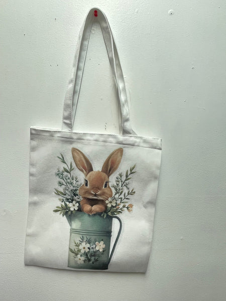 12x14 White Canvas Tote Bag - Reusable Shopping Bag for Everyday Use Amanda Queen
