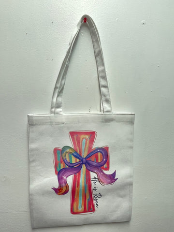 12"x14"White tote bags Amanda Queen