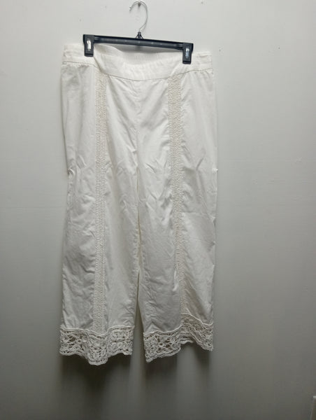 Preloved philosophy XL White pants 100% cotton w/tags
