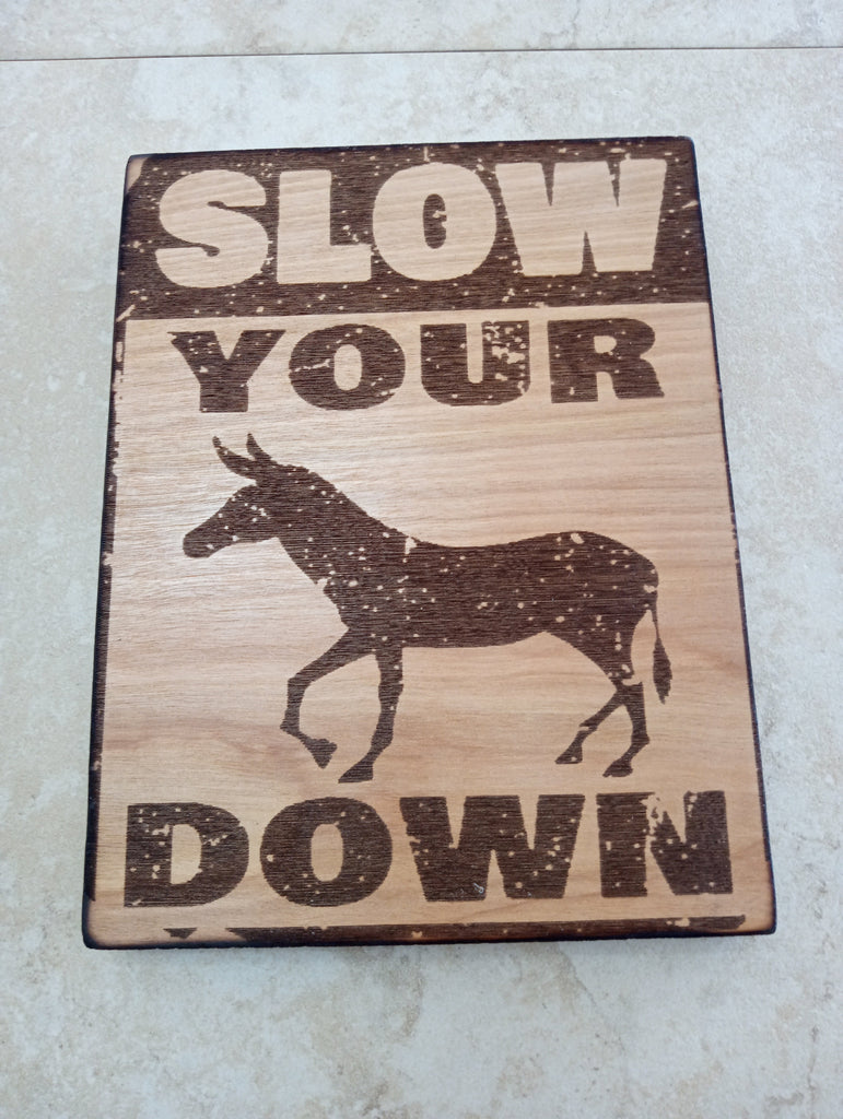 Handmade Burnt Wood Laser Art Shelf sitter
