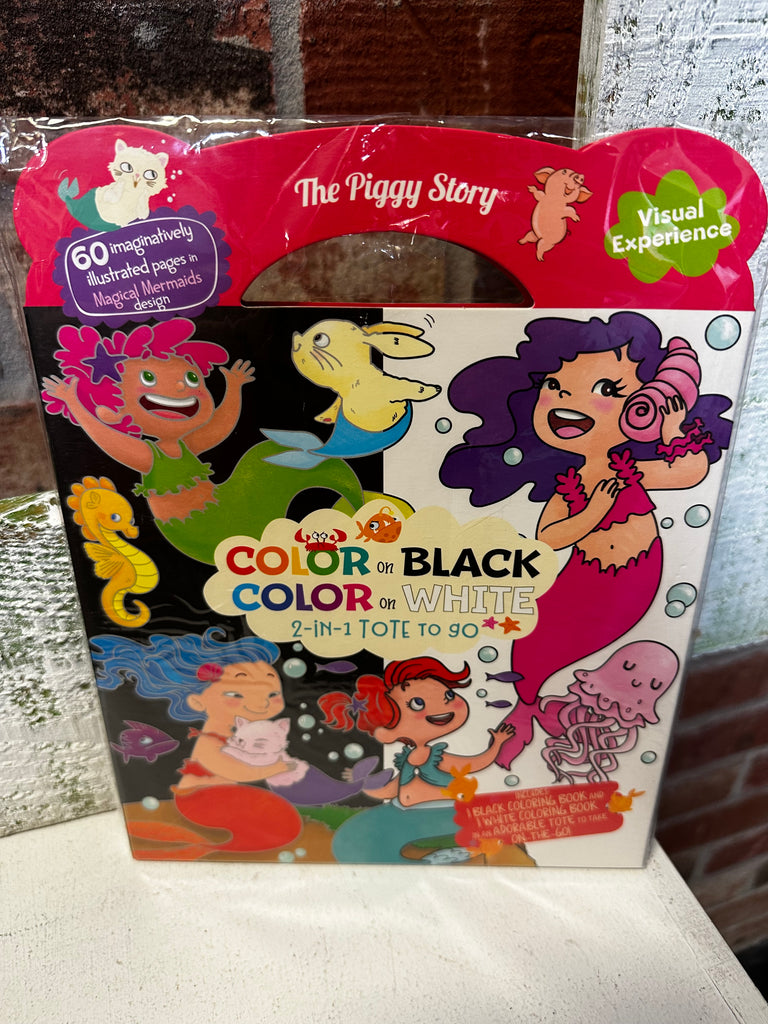 Color on White: Color on Black 2-n-1 Activity Tote
