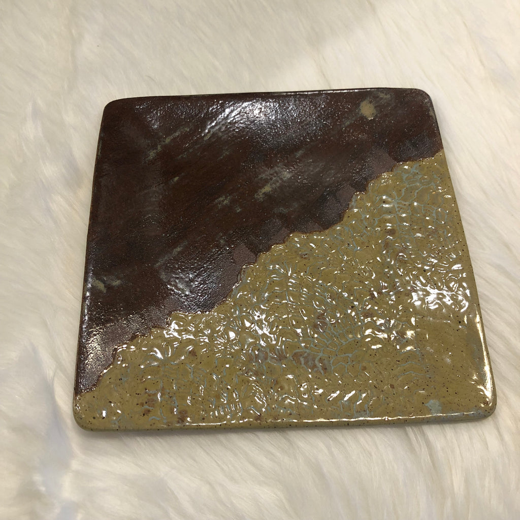 Large Two Tone Pottery Tray