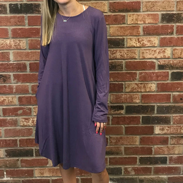 Purple dress with pockets