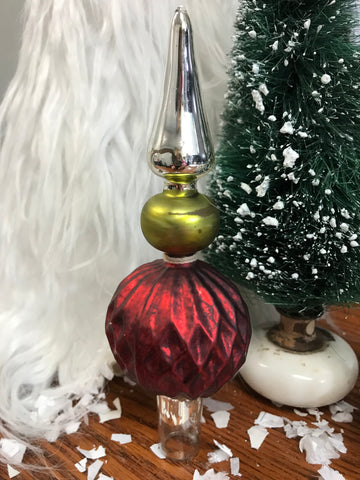 Small Tree Topper Mercury Glass