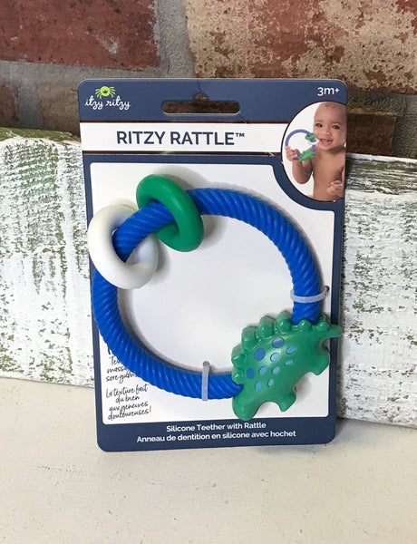 Ritzy Silicone Teether w/Rattle