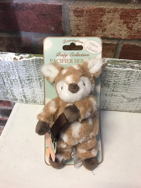 Plush Velcro Pacifier Holder-Deer