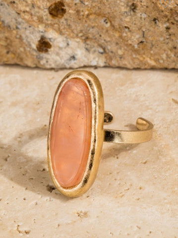 Ring: Natural Stone Adjustable Ring OhhMy! Gifts and Things, LLC