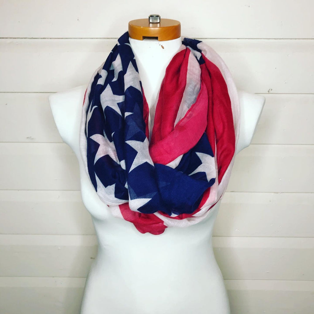 Scarf: Stars and Stripes Infinity - OhhMy! Gifts and Things, LLC